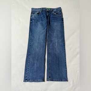 Rock & Roll Mens 34x28 Pistol Straight Denim Blue Jeans Western Cowboy‎
